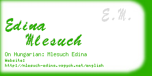 edina mlesuch business card